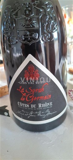 Thung lũng Rhône Côtes-du-rhône Clos Val Seille La Syrah de Germain Không niên vụ