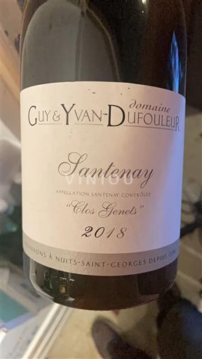 Burgund Santenay Domaine Guy & Yvan Dufouleur Clos Genets 2018