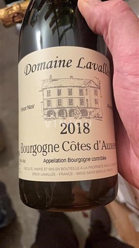 Burgundi Bourgogne Côtes d'Auxerre Domaine Lavallée 2018