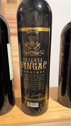 Wijnen Rouge sec Reserva Barrique Matuško 2010 Kroatië Dalmatië Dingac