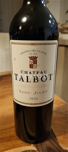Bordeaux Saint-Julien Grand Cru Château Talbot 2020