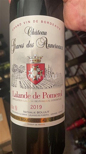 Burdeos Lalande-de-Pomerol Château Graves des Annereaux 2019