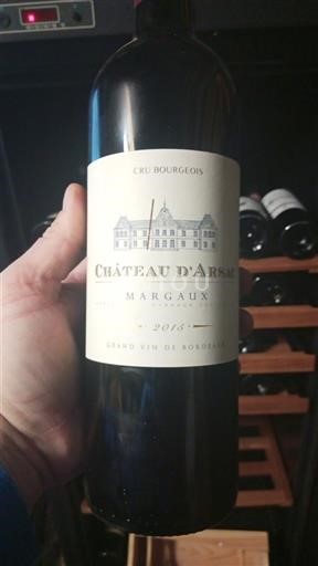 Bordéus Margaux Cru Bourgeois Château Arsac 2015
