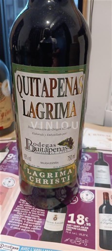 Andalusia Malaga Bodegas Quitapenas Lagrima Christii Không niên vụ