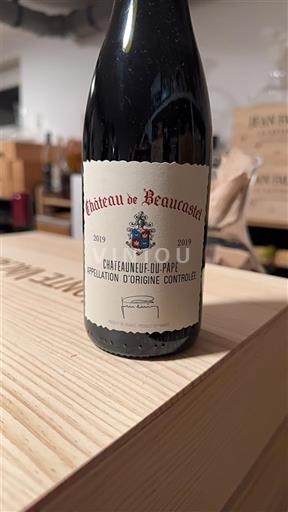 Vinos Rouge sec Château Beaucastel 2019 Francia Valle del Ródano Châteauneuf-du-Pape. AOC
