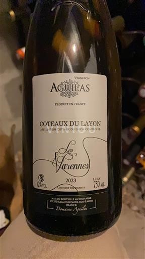 Loiredalen Coteaux-du-Layon Domaine Aguillas Les Varennes 2023