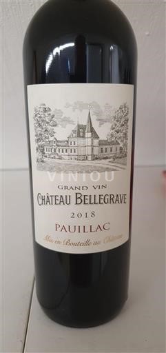 Bordeaux Pauillac Château Bellegrave 2018