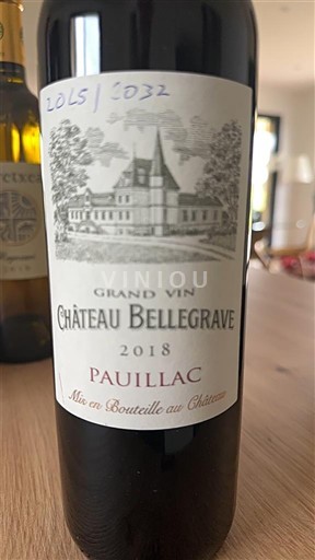 Bordeaux Pauillac Château Bellegrave 2018