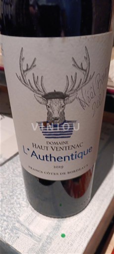 Burdeos No especificado Domaine Haut Ventenac L'Authentique 2019