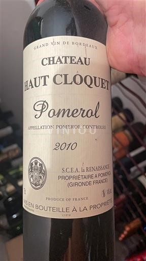 Bordeaux Pomerol Château Haut Clôquet 2010