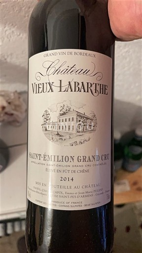 Bordeaux Saint-Émilion Grand Cru Grand Cru Château Vieux Labarthe 2014