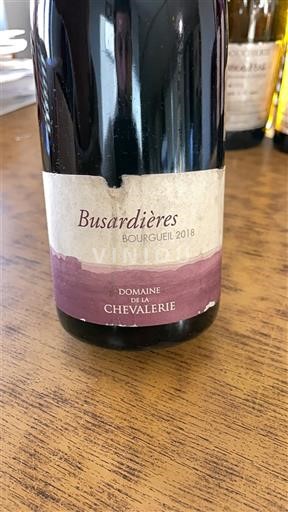 Vallée de la Loire Bourgueil Domaine La Chevalerie Busardières 2018