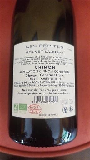 Valle del Loira Chinon Bouvet Ladubay Les Pépites 2020