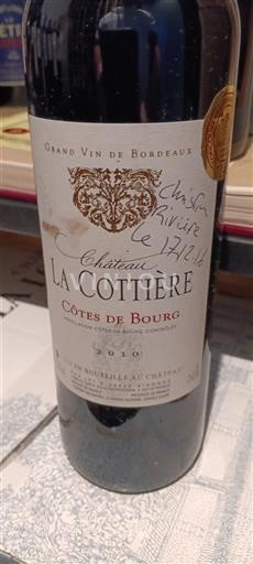 Burdeos Côtes-de-bourg Château La Cottière 2010