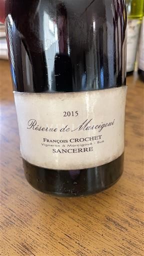 Thung lũng sông Loire Sancerre. François Crochet Réserve de Marcigoué 2015