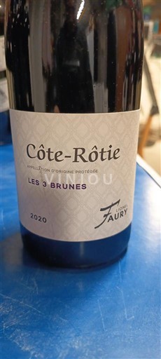 Thung lũng Rhône Côte-rôtie Faury Les 3 Brunes 2020