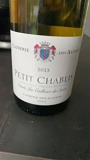 Bourgogne Petit-chablis Closerie des Alisiers Les Cailloux du Seron 2023