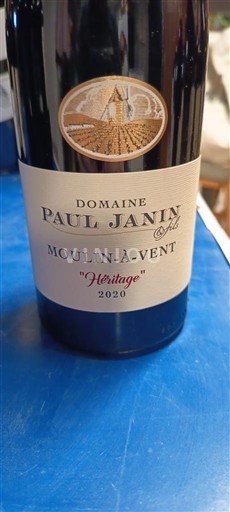 Beaujolais Moulin-à-vent Domaine Paul Janin et Fils Héritage 2020