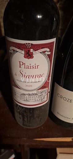 Bordeaux Lalande-de-Pomerol Siaurac Plaisir de Siaurac 2020