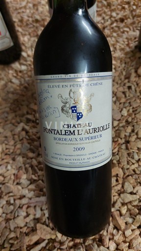 Bordeaux Bordeaux Supérieur Château Pontalem L'Auriolle 2009