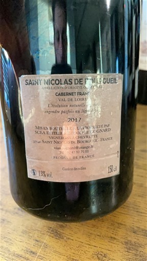 Loire-dalen Saint-Nicolas-De-Bourgueil Estelle et Rodolphe Gonnard 2017