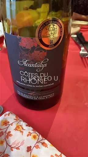 Valle del Ródano Côtes del Ródano Acantelys 2022