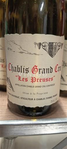 Borgogna Chablis Grand Cru Vincent Dauvissat Les Preuses 2020