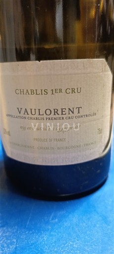 Borgoña Chablis Premier Cru Vaulorent Sin añada