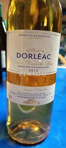 Bordeaux Sainte-Croix-Du-Mont Château Dorléac Têtes de Moût 2012