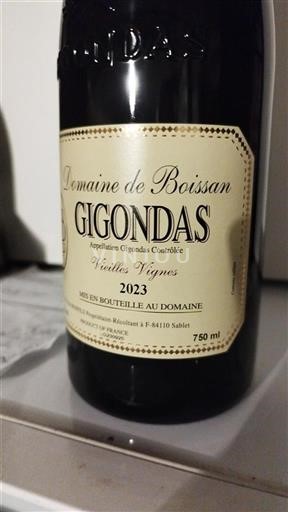 Rhônen laakso Gigondas Domaine Boissan Vieilles Vignes 2023