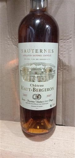Bordeaux Sauternes Château Haut-Bergeron 2007