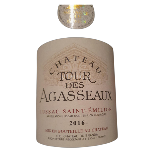Bordeaux Lussac-saint-émilion Chateau Tour des Agasseaux 2016