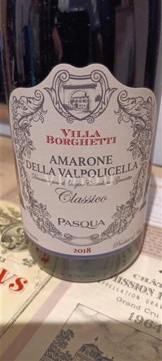 Benátsko Amarone della Valpolicella Villa Borghetti Classico 2018