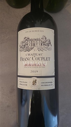 Bordeaux Château Franc Couplet 2019
