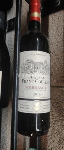 Bordeaux Château Franc Couplet 2019