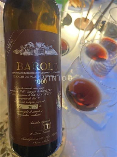 Piemonte Barolo Azienda Agricola TIO Le Rocche del Falletto di Serralunga d'Alba 2000