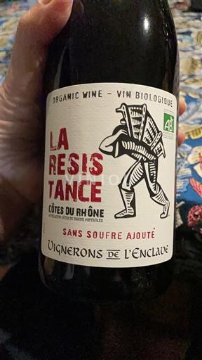 Vallée du Rhône Côtes-du-rhône Vignerons de l'Enclave La Résistance 2023