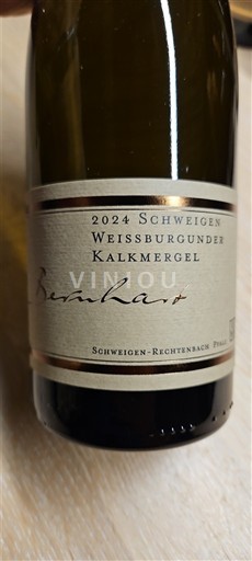 Vinos Blanc sec Schweigen Weißburgunder Kalkmergel Bernhart 2024 Alemania Palatinado Palatinado.