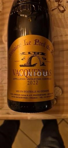 Rhône-dalen Vacqueyras Domaine Le Pont du Rieu 2022