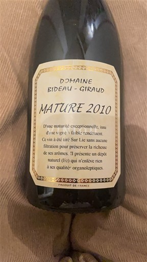 Thung lũng sông Loire Muscadet Sèvre et Maine Domaine Bideau-Giraud Mature 2010
