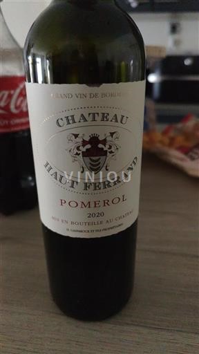 Vin Rouge sec Château Haut Ferrand 2020 Francë Bordoja Pomerol AOC