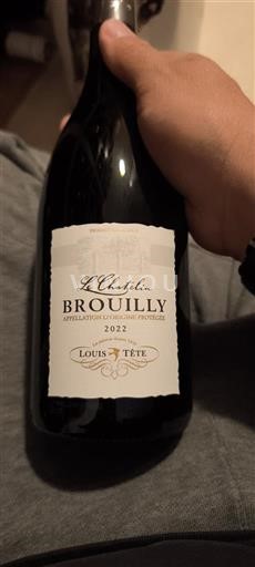 Beaujolais Brouilly Louis Tête L'Chapelle 2022