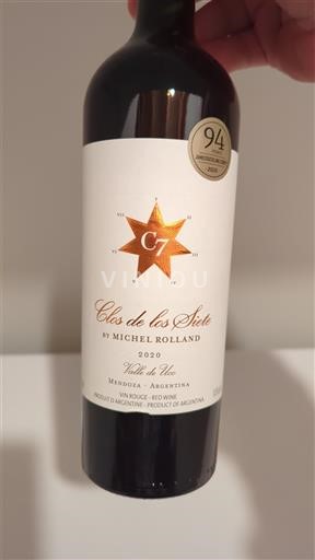 Mendoza Thung lũng Uco Clos de los Siete 2020