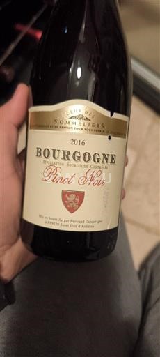 Burgundi Bourgogne Club des Sommeliers 2016
