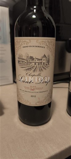 Bordeaux Côtes-de-Bordeaux Chapelle Saint-Loup 2012