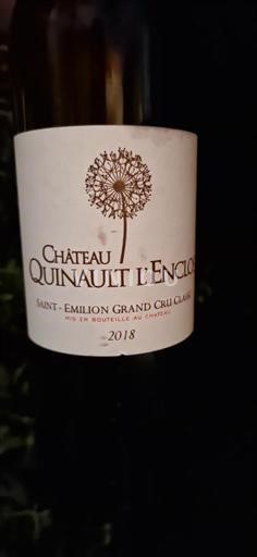 Burdeos Saint-Émilion Gran Cru Grand Cru Château Quinault L’Enclos 2018