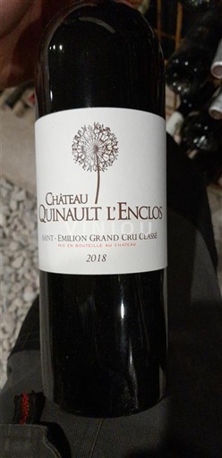 Bordeaux Saint-Émilion Grand Cru Grand Cru Château Quinault L’Enclos 2018