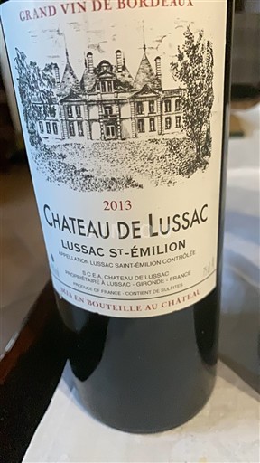 Bordeaux Lussac-Saint-Émilion Château Lussac 2013