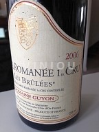 Burgundi Vosne-Romanée Premier Cru Domaine Guyon Les Brulées 2002