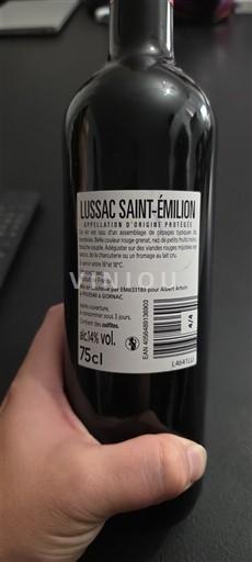 Bordeaux Lussac-saint-émilion Albert Artvin Icke årgångsbetecknad